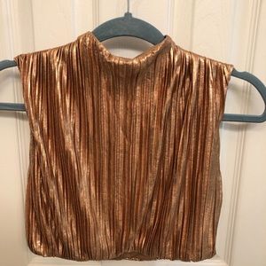 NWT Metallic Crop Top S